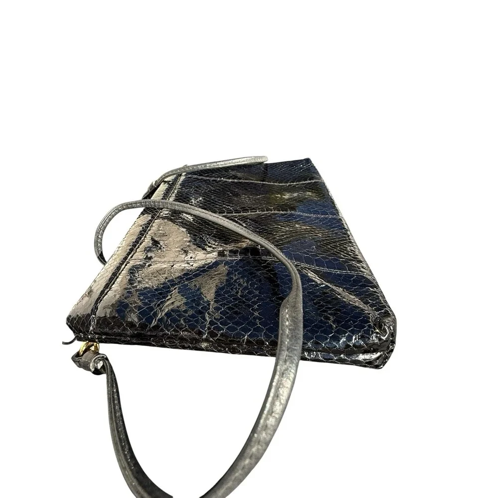 Vintage‎ Morgan Taylor Black Genuine Snakeskin Leather Bag